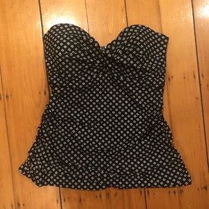 NWT: LOFT Tankini Top. Removable Halter Strap, XL